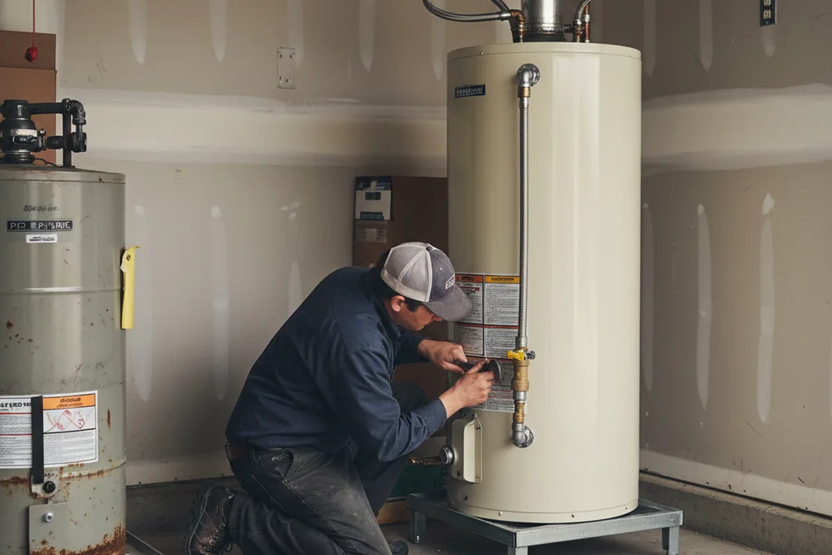 Water heater and shutoff valve replacement in Mount Airy